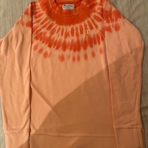 Pink tie-dye champion hoodie